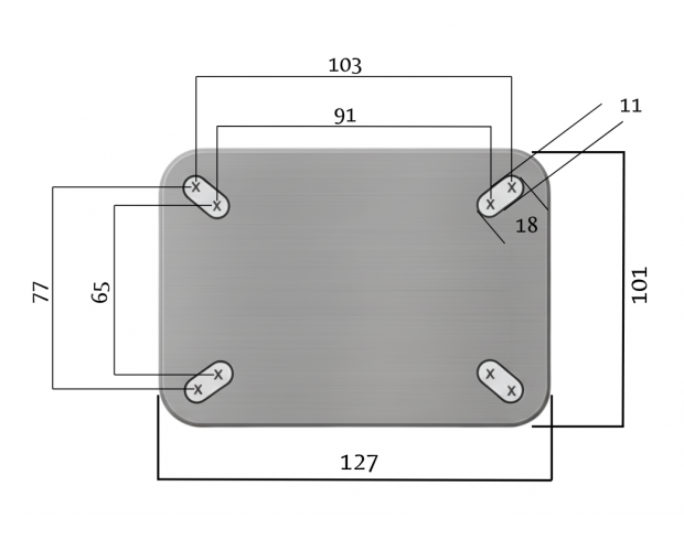 Giratório 5" PU Ferro - 514 Giratório 5" PU Ferro - 514