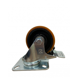 Giratório com freio 4" PU Ferro - 414