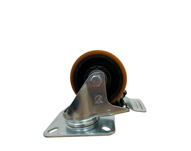 Giratório com freio 4" PU Ferro - 414