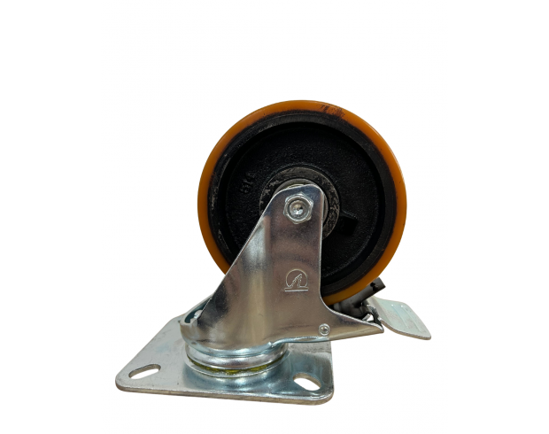 Giratório com freio 5" PU Ferro - 514 Giratório com freio 5" PU Ferro - 514